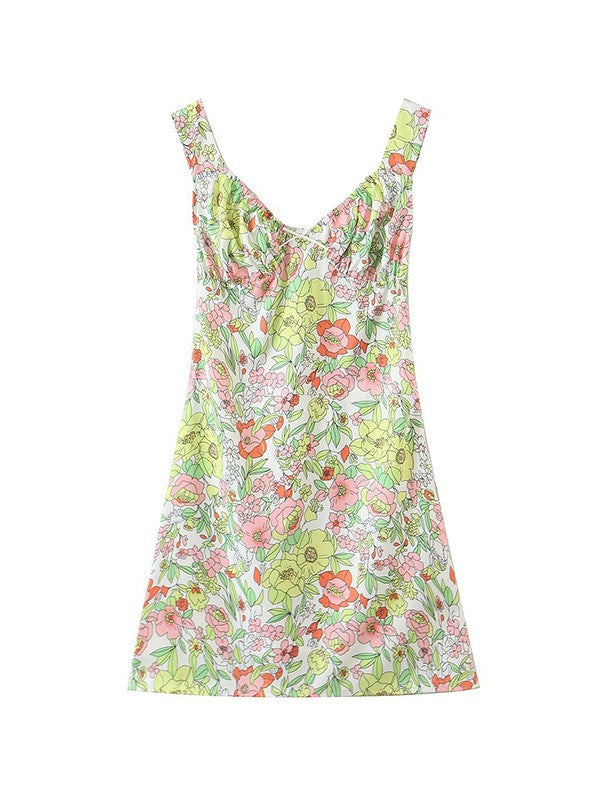 MW | Bedrucktes rückenfreies Tank-Minikleid