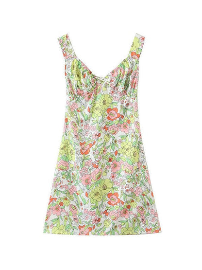 MW | Bedrucktes rückenfreies Tank-Minikleid