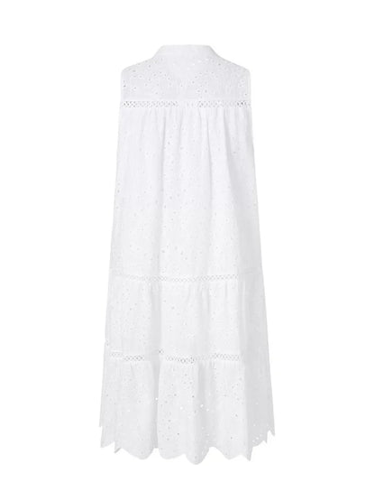 MW | Plain Lace Hollow Out Party Minikleider