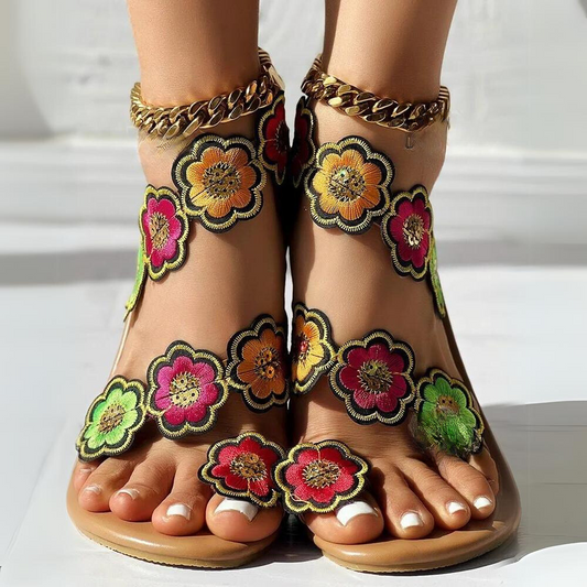 MW | - Blumensandalen für Frauen