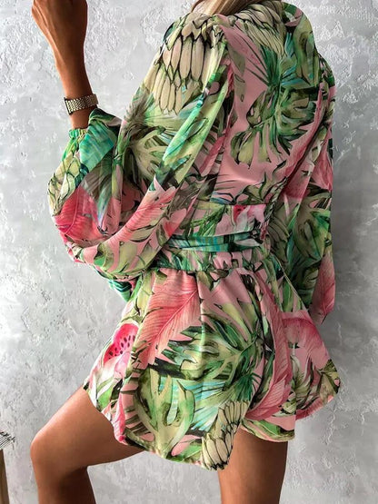 MW | Damen bedruckter Jumpsuit im böhmischen Stil