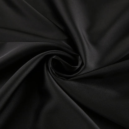 MW | Damen Neckholder Midikleid - Satin - Slim Fit - Drapierter Ausschnitt - Formelle Kleidung