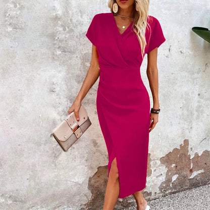 MW | Lässiges Minikleid für Frauen mit V-Ausschnitt