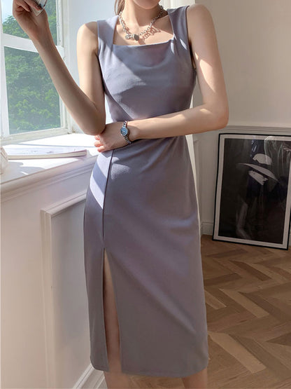 MW | Vintage Midikleid mit geteilten Trägern