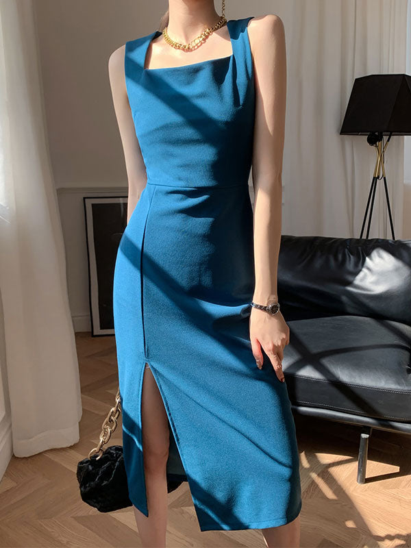 MW | Vintage Midikleid mit geteilten Trägern