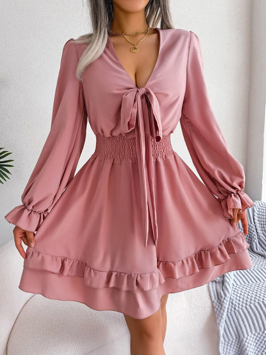 MW | Schickes Sommer-Minikleid mit Schleife