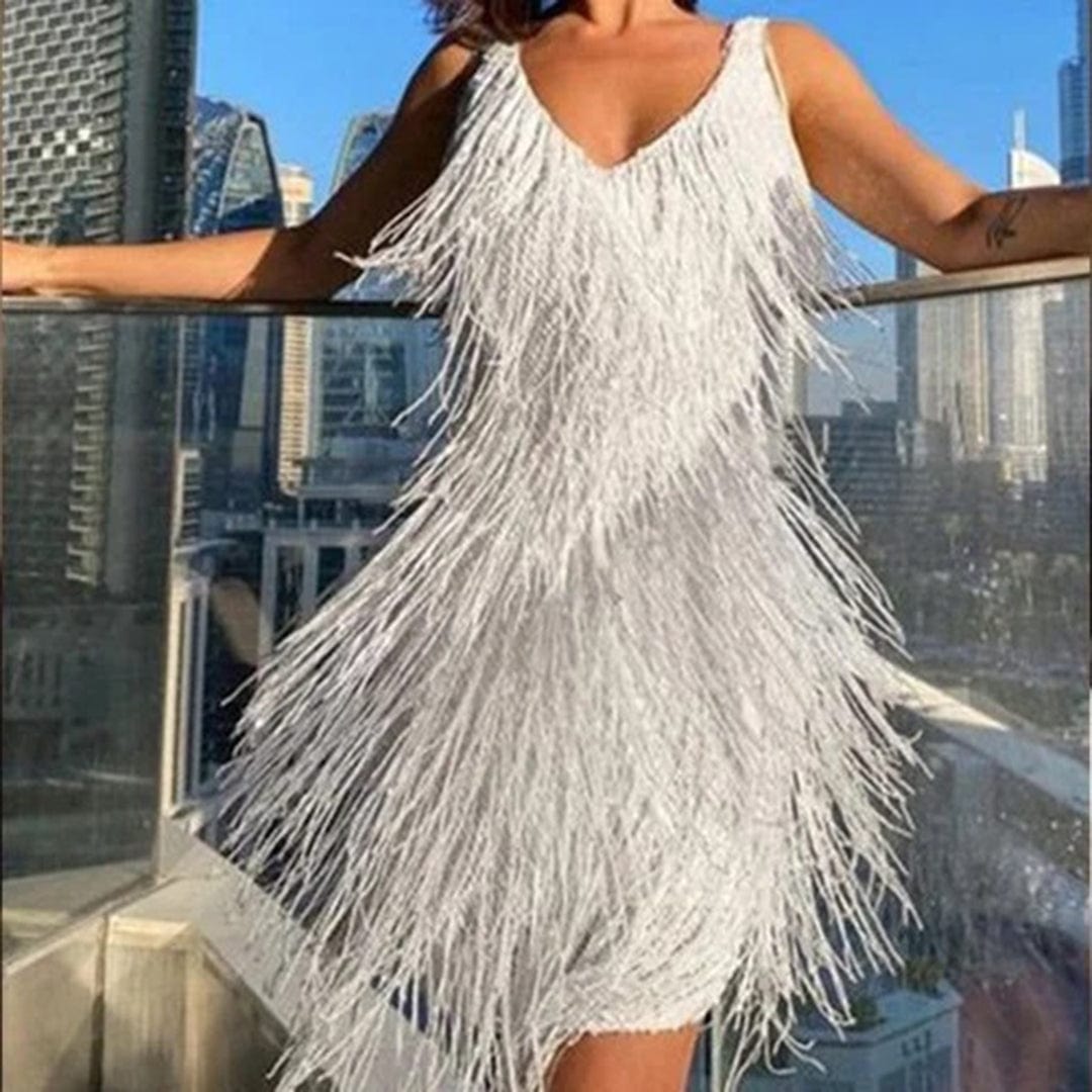 MW | Quasten-Minikleid Ideal für Partys