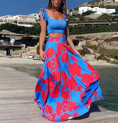 MW | Sexy zweiteiliges Sommerkleid mit Boho-Print