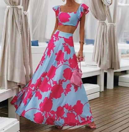 MW | Sexy zweiteiliges Sommerkleid mit Boho-Print