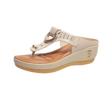 MW | - Plateausandalen aus Leder