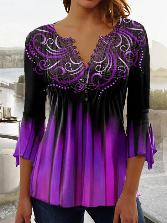MW | Damen Top mit grafischem Blumenprint