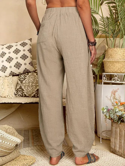 MW | Weite Leinenhose für Damen
