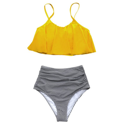 MW | Farbenfroher Bikini mit Rüschen