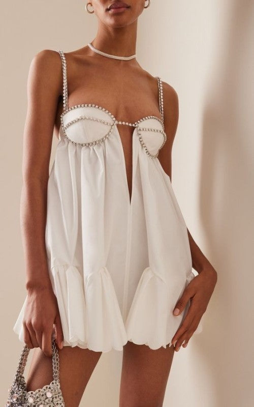 MW | Perlenbesetztes Bustier-Minikleid