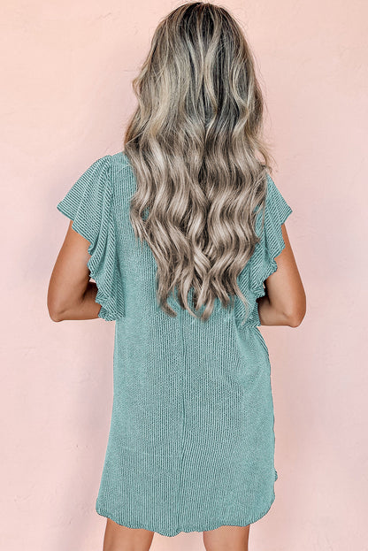 MW | Bezauberndes Delphin-Minikleid mit eleganten Schmetterlingsärmeln