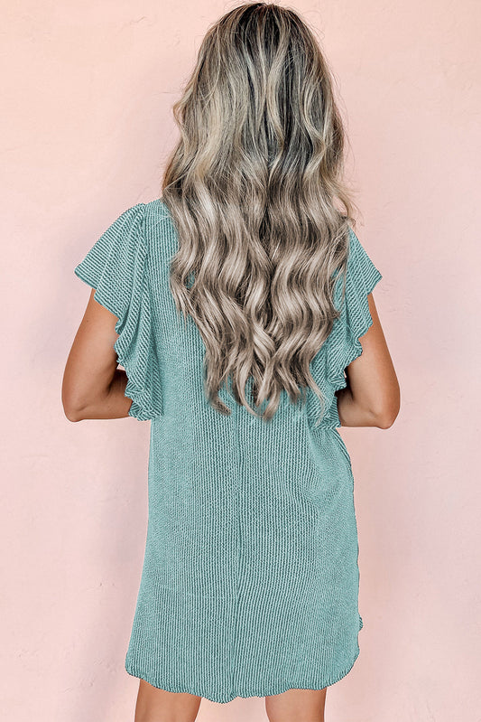 MW | Bezauberndes Delphin-Minikleid mit eleganten Schmetterlingsärmeln