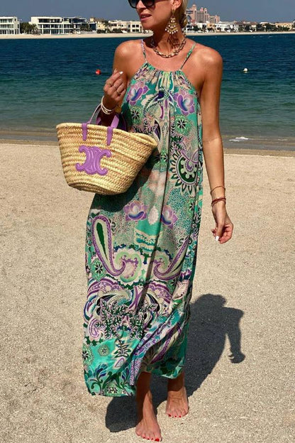 MW | Aqua Schwarz Seide Designer Maxikleid
