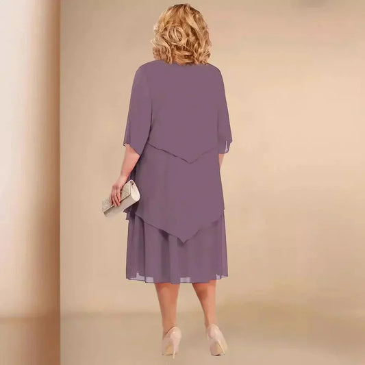 MW | MIDIKLEID MIT GESCHICHTETEM SAUM.