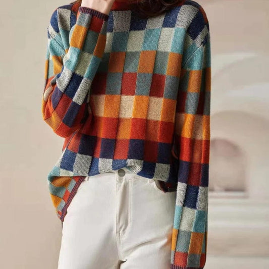 MW | Eleganter karierter Pullover