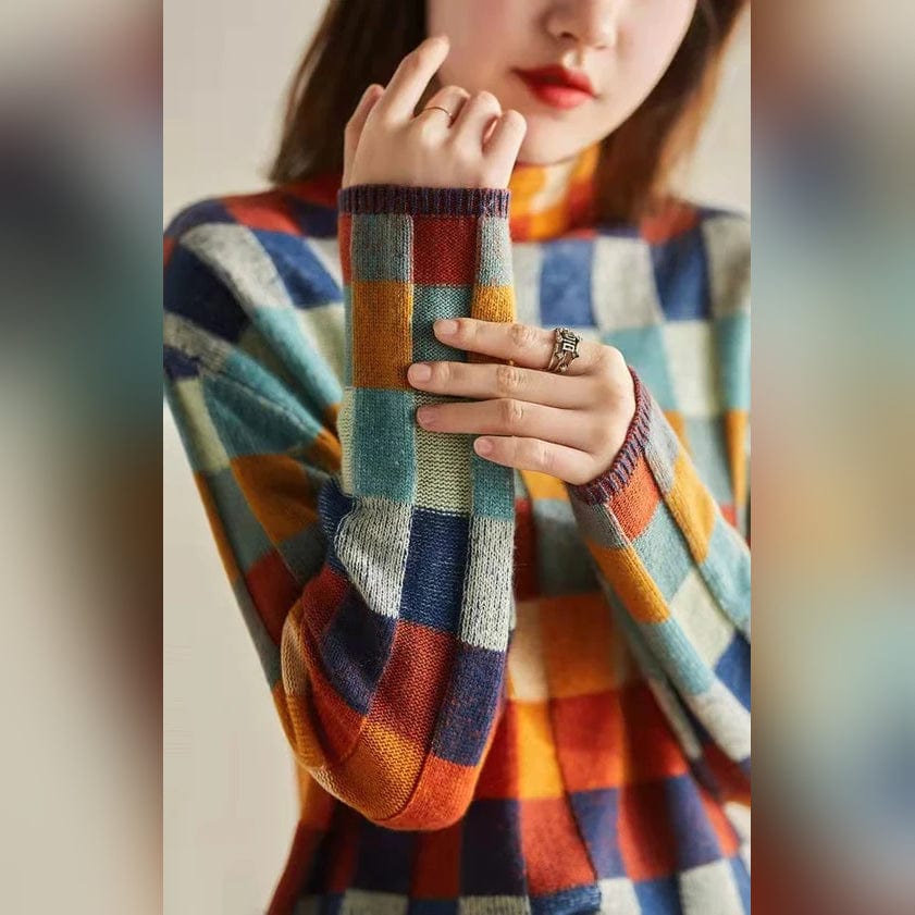 MW | Eleganter karierter Pullover