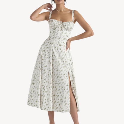 MW | Women's Floral Ärmelloses Midi Kleid
