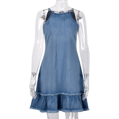 MW | Bohème-Stil ärmelloses Minikleid für lässige Sommer-Looks