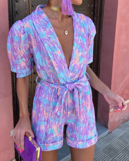 MW | Stylischer Jumpsuit mit V-Ausschnitt für Frauen