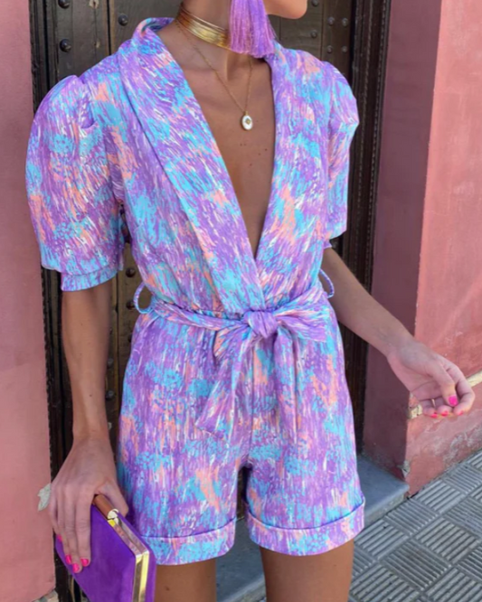 MW | Stylischer Jumpsuit mit V-Ausschnitt für Frauen