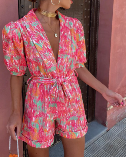MW | Stylischer Jumpsuit mit V-Ausschnitt für Frauen