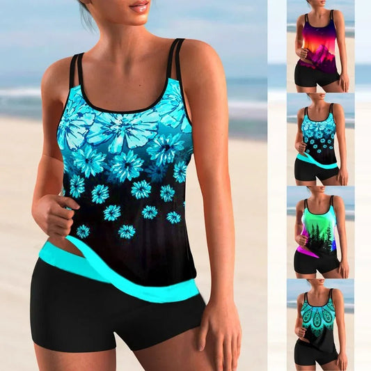 MW | Geblümter Ombre-Tankini