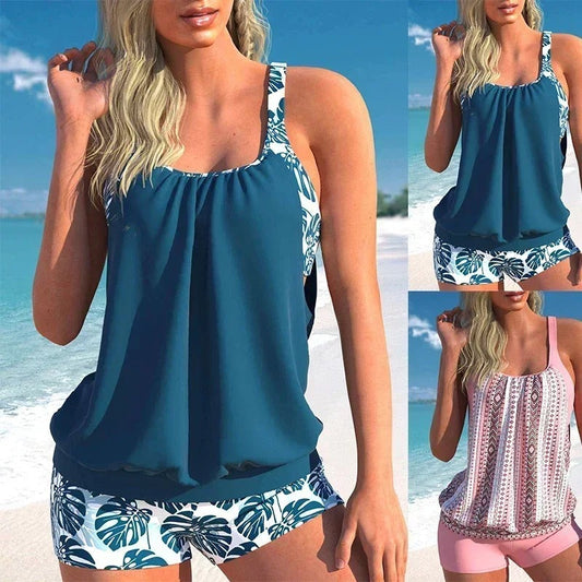 MW | Gestreiftes Tankini mit Druck
