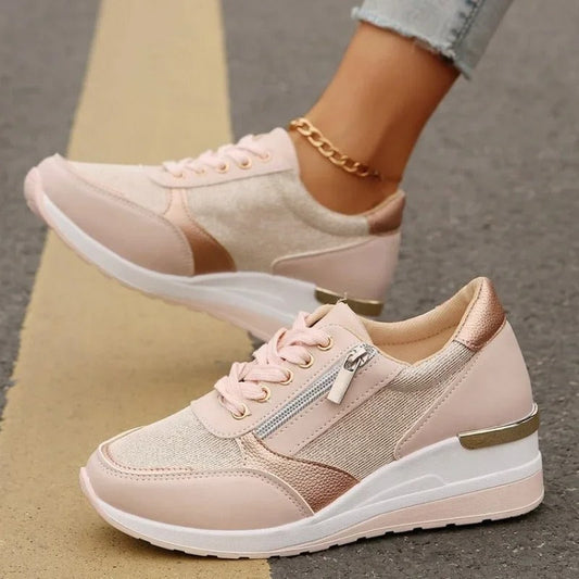 MW | Metallic-Sneakers mit Reißverschluss