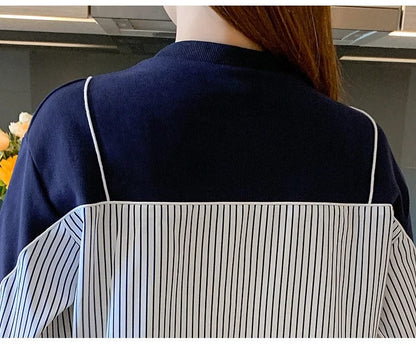 MW | Sweatshirts mit modischem gestreiftem Druck