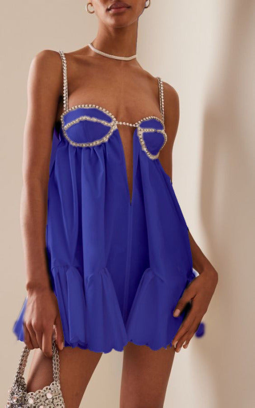 MW | Perlenbesetztes Bustier-Minikleid