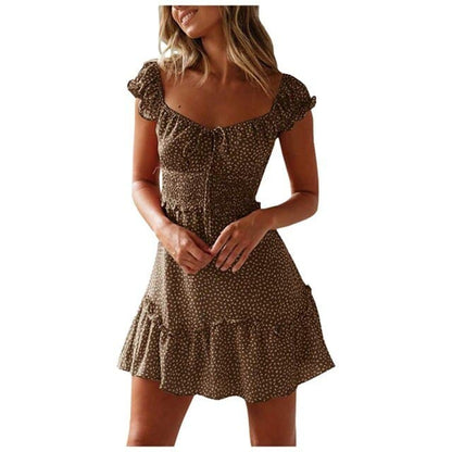 MW | Sommer Sexy Mini Kleid Frauen Weiß Neues Kleid Frauen Sommer Floral Kleid Frauen Alt Heißer Verkauf Vintage