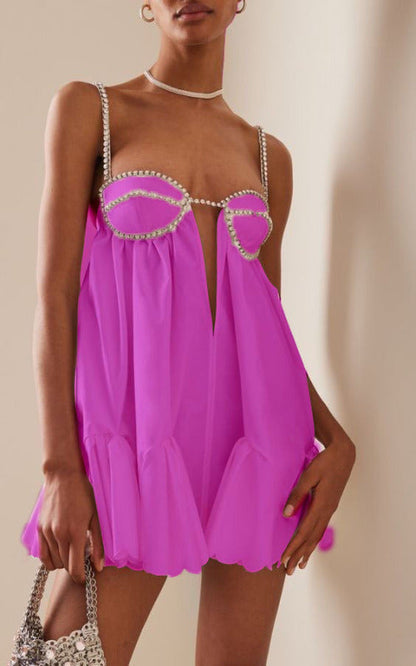 MW | Perlenbesetztes Bustier-Minikleid