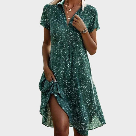 MW | Elegantes und bequemes Midikleid mit Punkten
