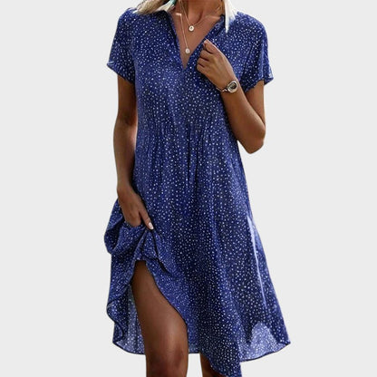 MW | Elegantes und bequemes Midikleid mit Punkten