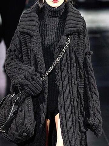 MW | Lässige und mühelose Winter-Strickjacke