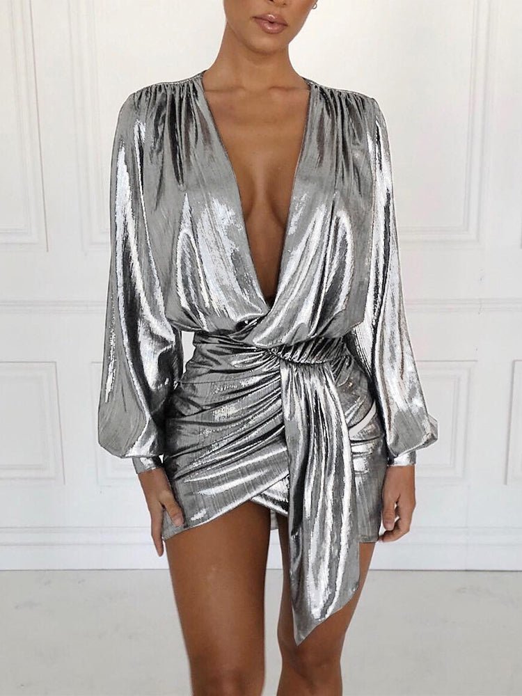 MW | Hollow Deep V Neck Sexy Minikleid